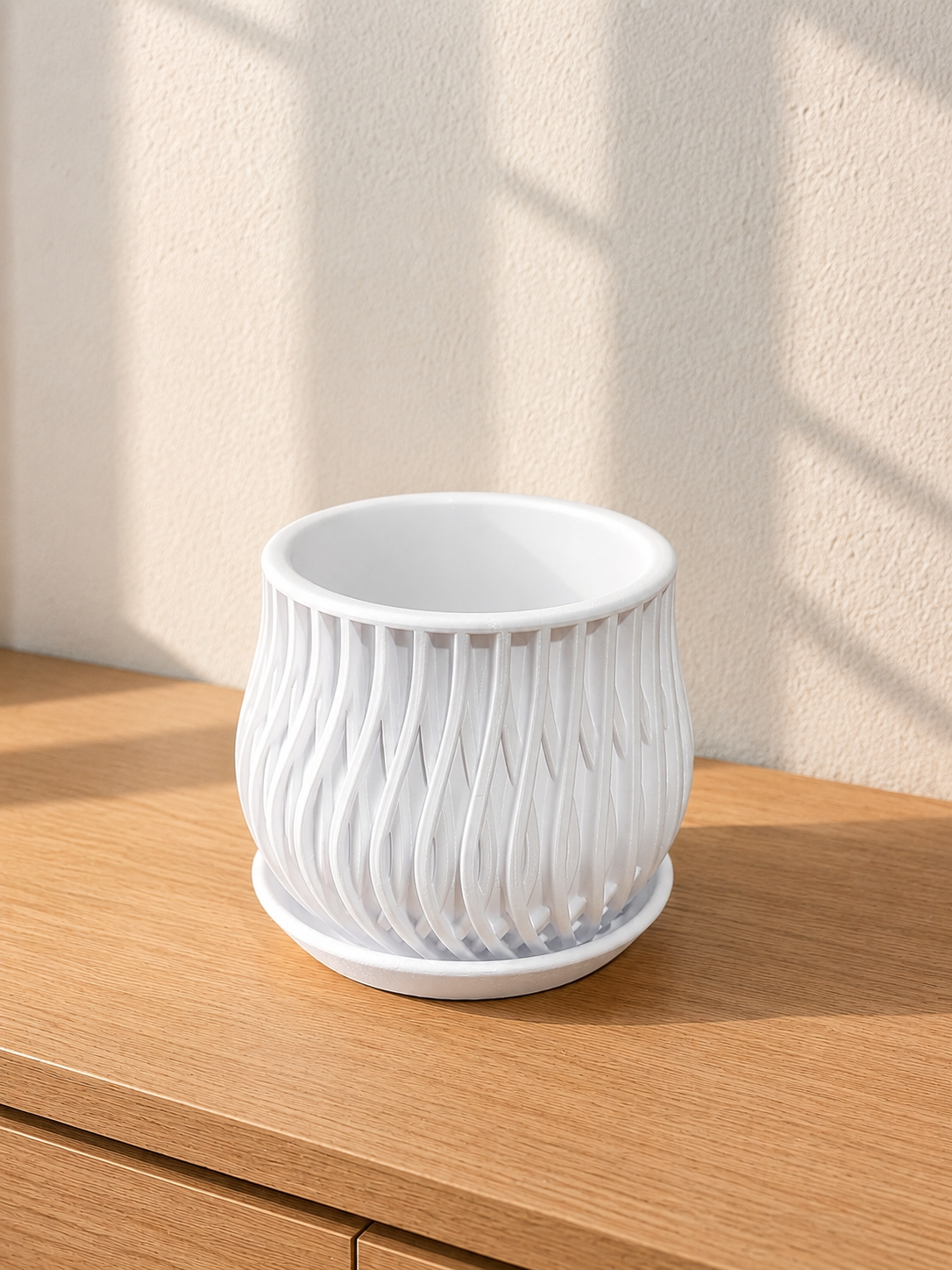 Spirale - Maceta con plato - Imagen 4